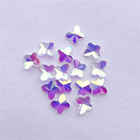 Butterfly Shape Crystal AB Unfoiled Flat Back Fancy Rhinestones WholesaleRhinestone