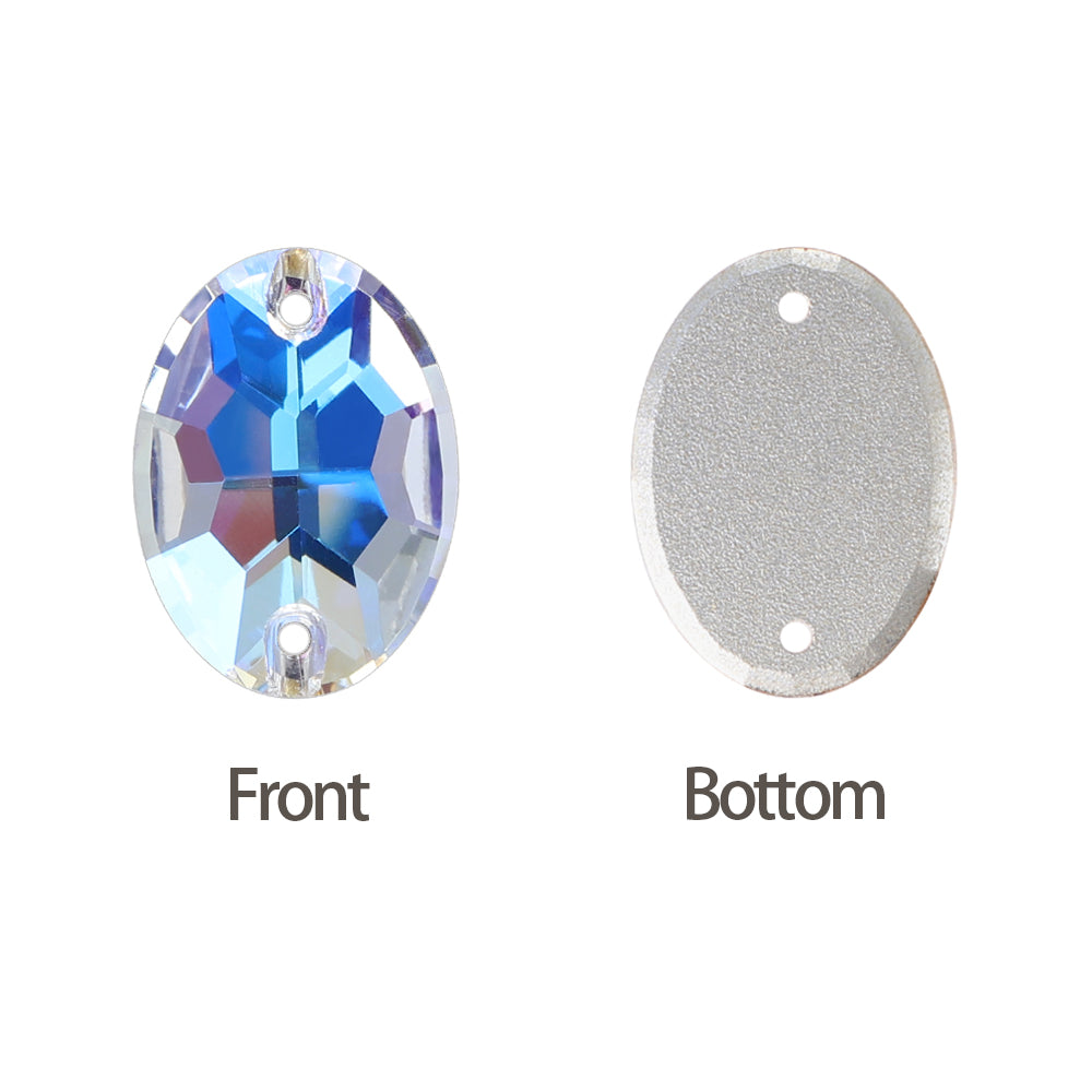 Moonlight Oval Shape High Quality Glass Sew-on Rhinestones