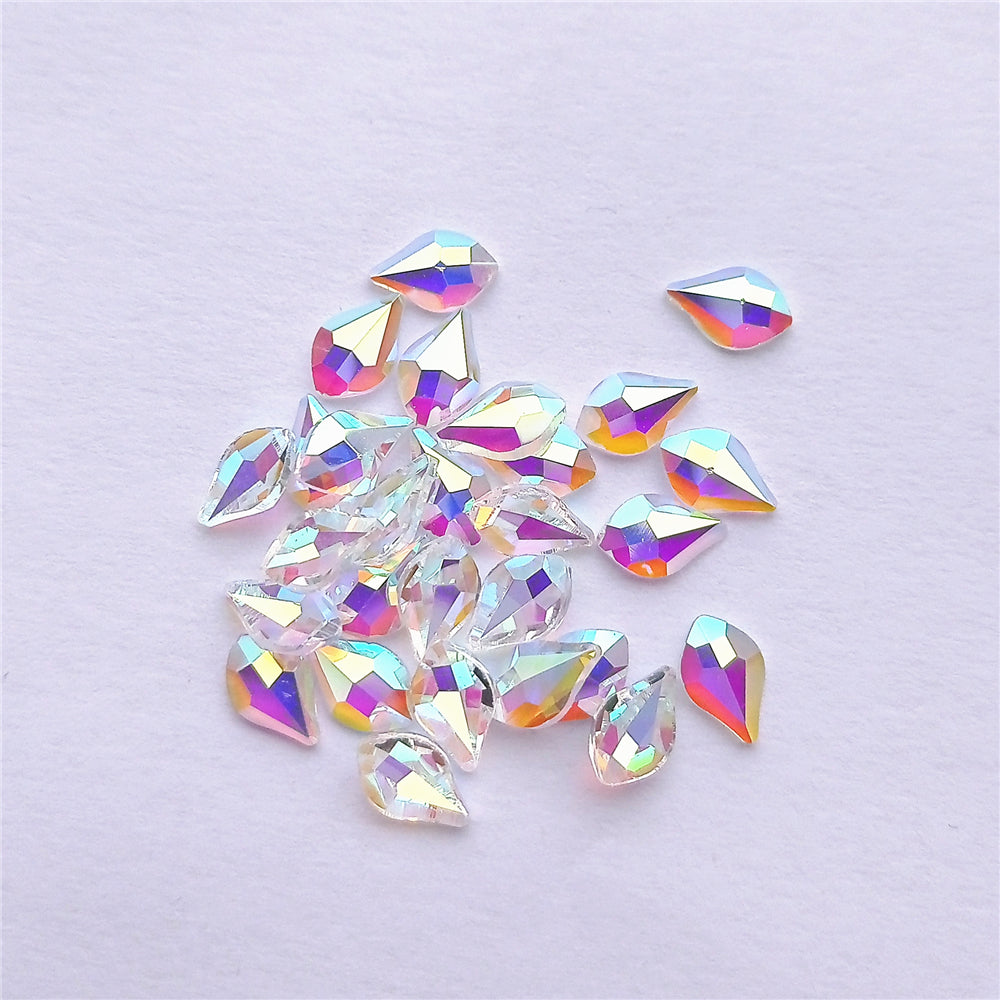 Maple leaves Shape Crystal AB Unfoiled Flat Back Fancy Rhinestones WholesaleRhinestone