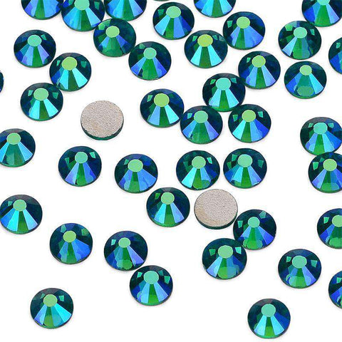 BULK Blue Zircon Glass FLATBACK Rhinestones