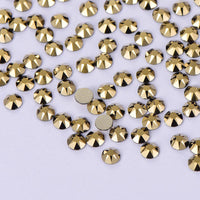 Aurum Glass Flat Back Glue-On Rhinestones 16 Cut Facets In Bulk WholesaleRhinestone