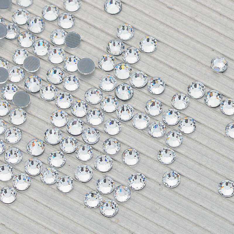  Clear Hotfix Rhinestones Super Bright Glass Strass Iron On  Crystal Hot Fix Rhinestone for Fabric Garment (Color : Crystal Clear, Size  : SS10-1440pcs)