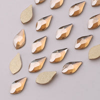 Maple leaves Shape Golden Shadow Flat Back Fancy Rhinestones WholesaleRhinestone